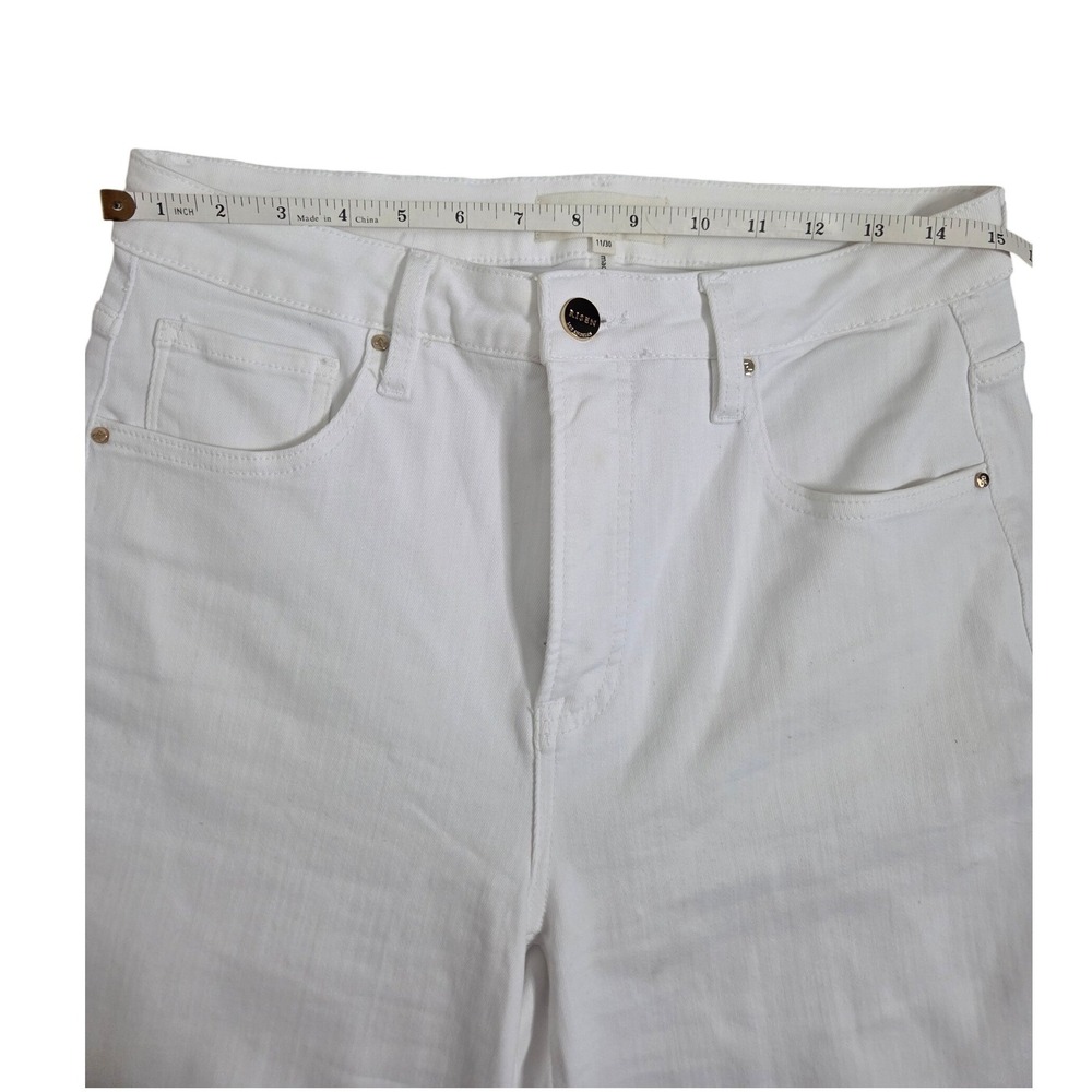 Risen Jeans White High Rise Wide Leg Denim Pants Womens Size 11 30 RDP5444 - Picture 8 of 8